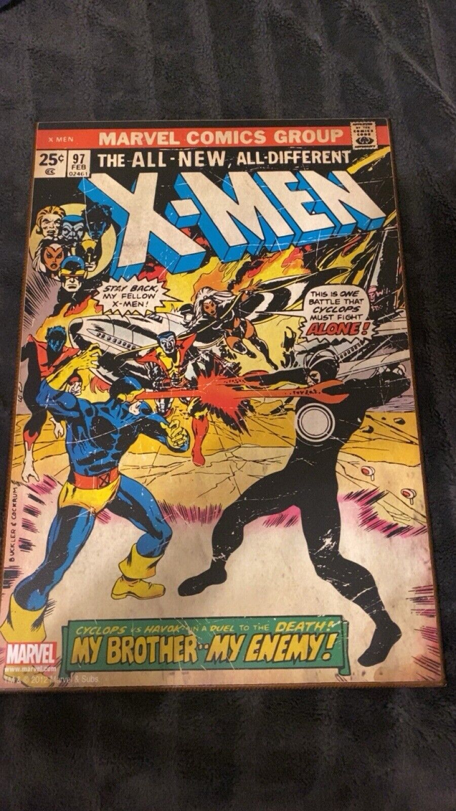 The Uncanny X-Men Issue 97 Poster Havok vs Cyclops My Brother My Enemy