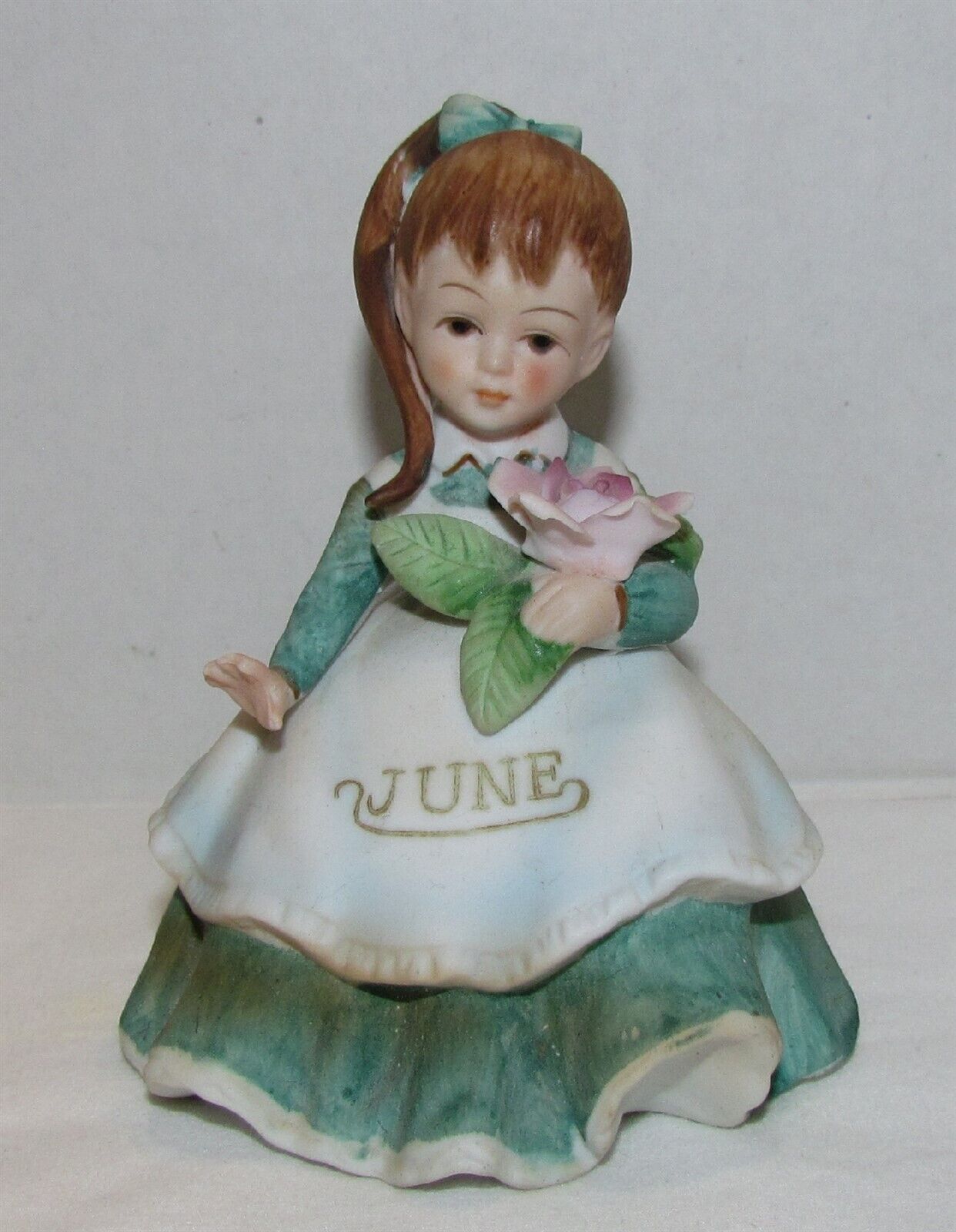 Vintage Lefton June Flower Girl Birthstone Ceramic Figurine
