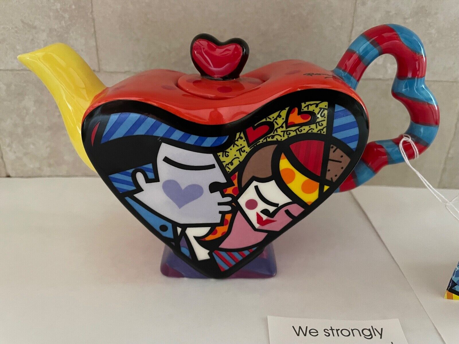Romero Britto Mini Heart Teapot with Heart Lid #331310