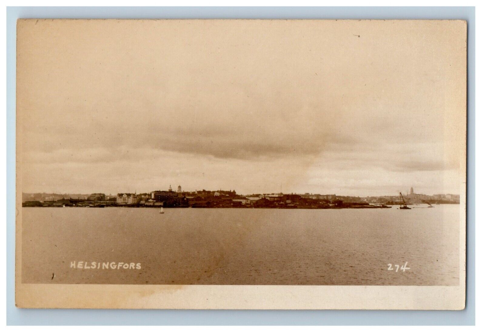 c1920\'s Sea View Of Helsingfors Finland RPPC Photo Unposted Vintage Postcard