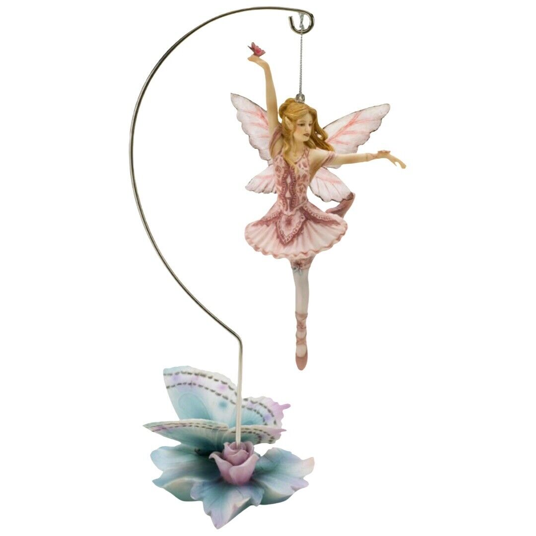 *RETIRED* Dragonsite Mauve Ballerina Fairy Ornament by Jessica Galbreth
