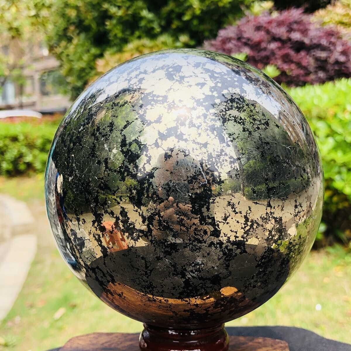 8.62LB Natural Beautiful Chalcopyrite ball Quartz Crystal Sphere Healing 1347