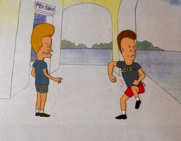 Beavis And Butthead Animation Art Cel Original Hand Painted Production MTV Cell