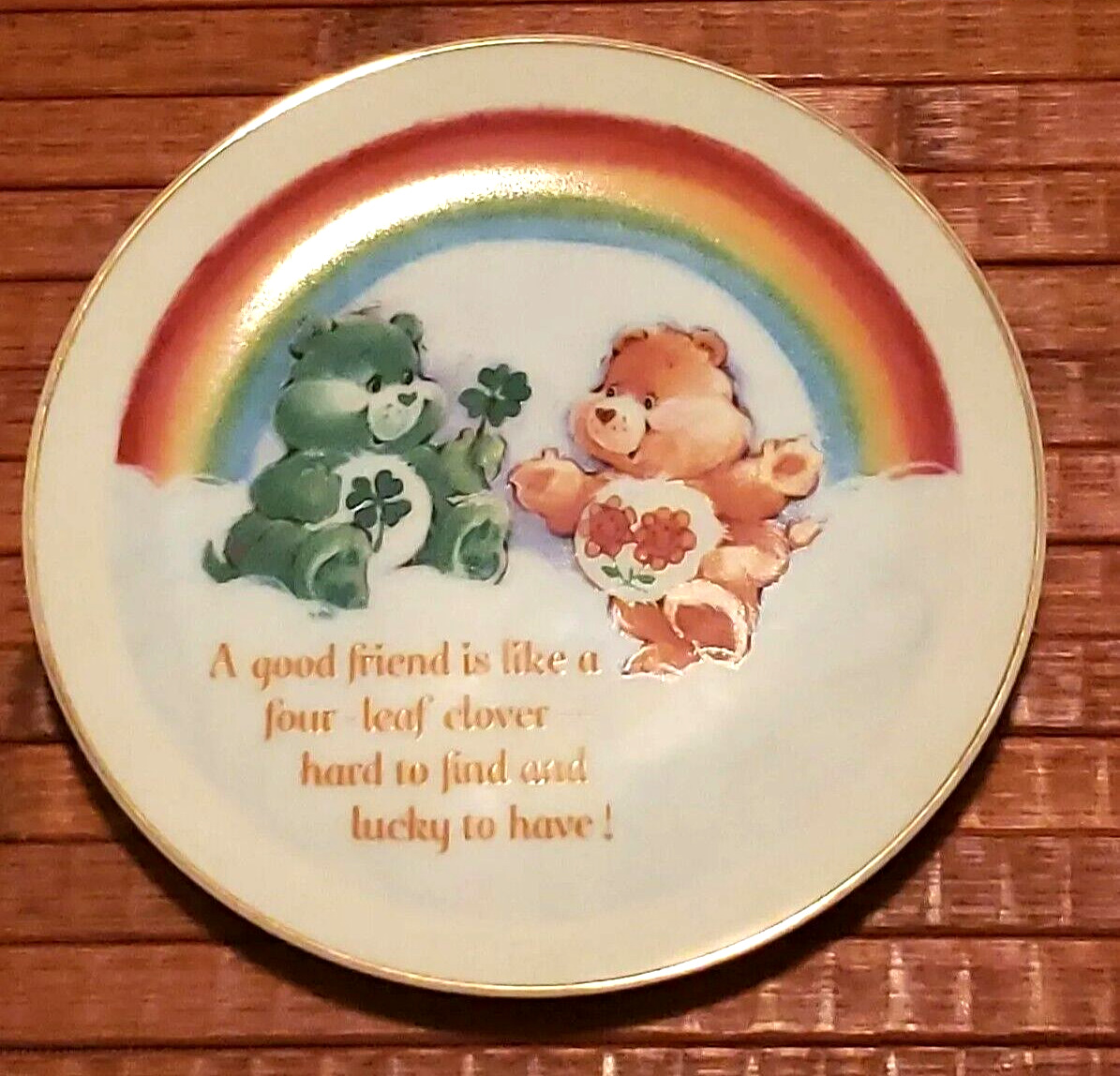 Care Bears Lasting Memories Collector Plate Good Luck And Friend Bear Vintage