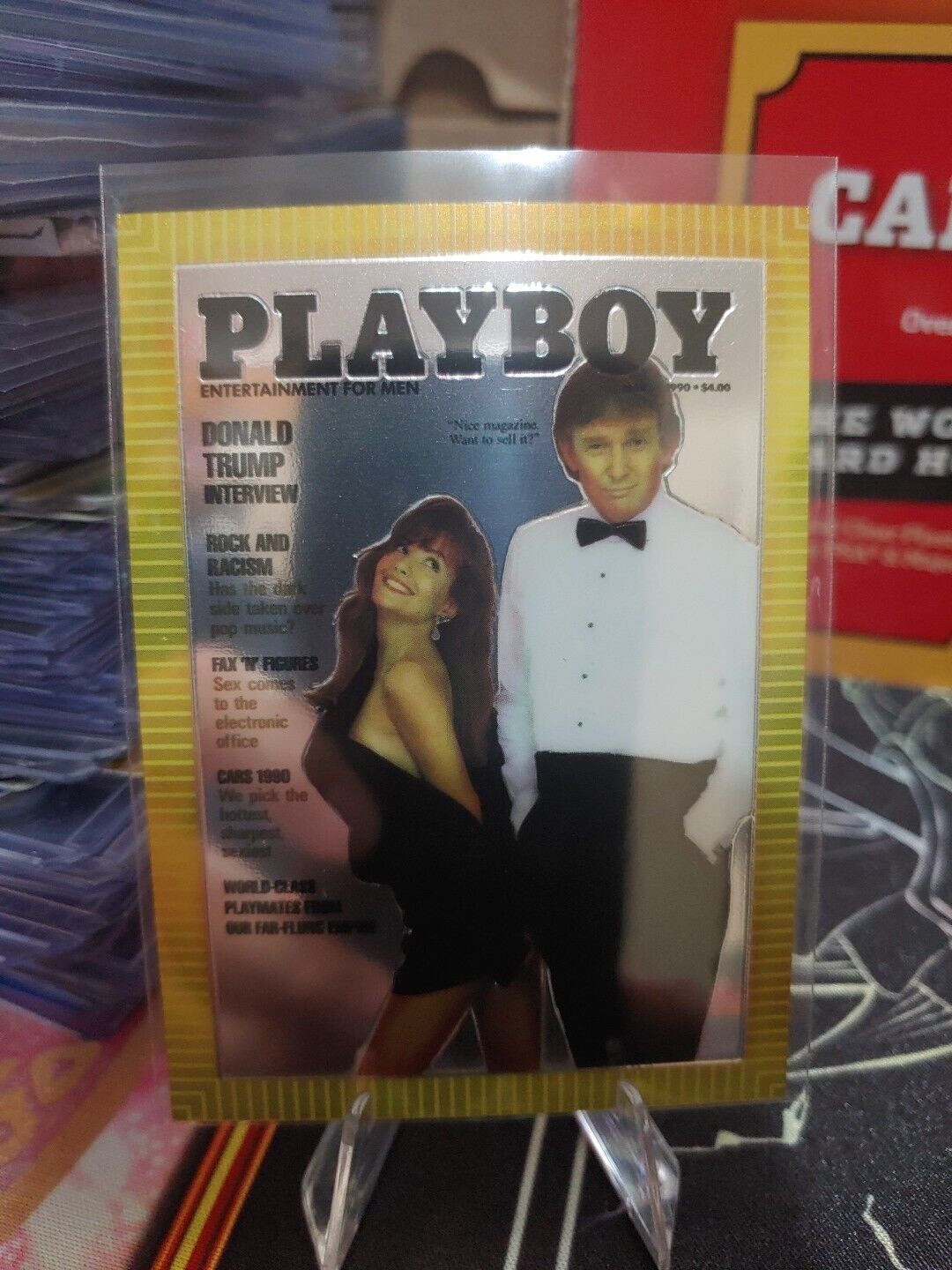 DONALD TRUMP 1995 Playboy Cover Chromium Trading Card Edition 1 #85 (See Desc) c