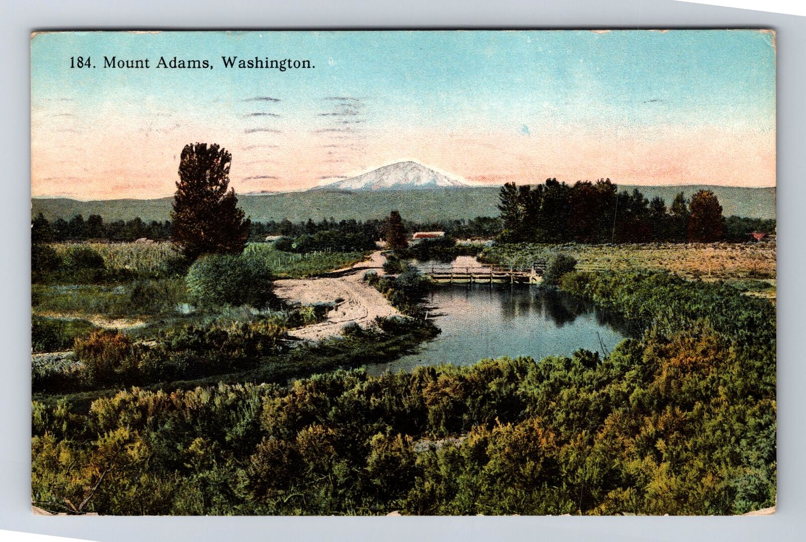Mount Adams WA-Washington, Panoramic View Mount Adams, Vintage Postcard