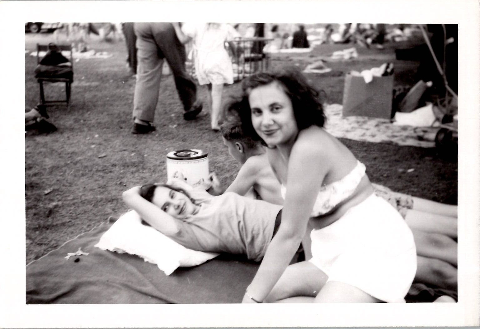 Discreet Lesbian Lovers Sensually Staring At Camera 1940s Vintage Gay Photo