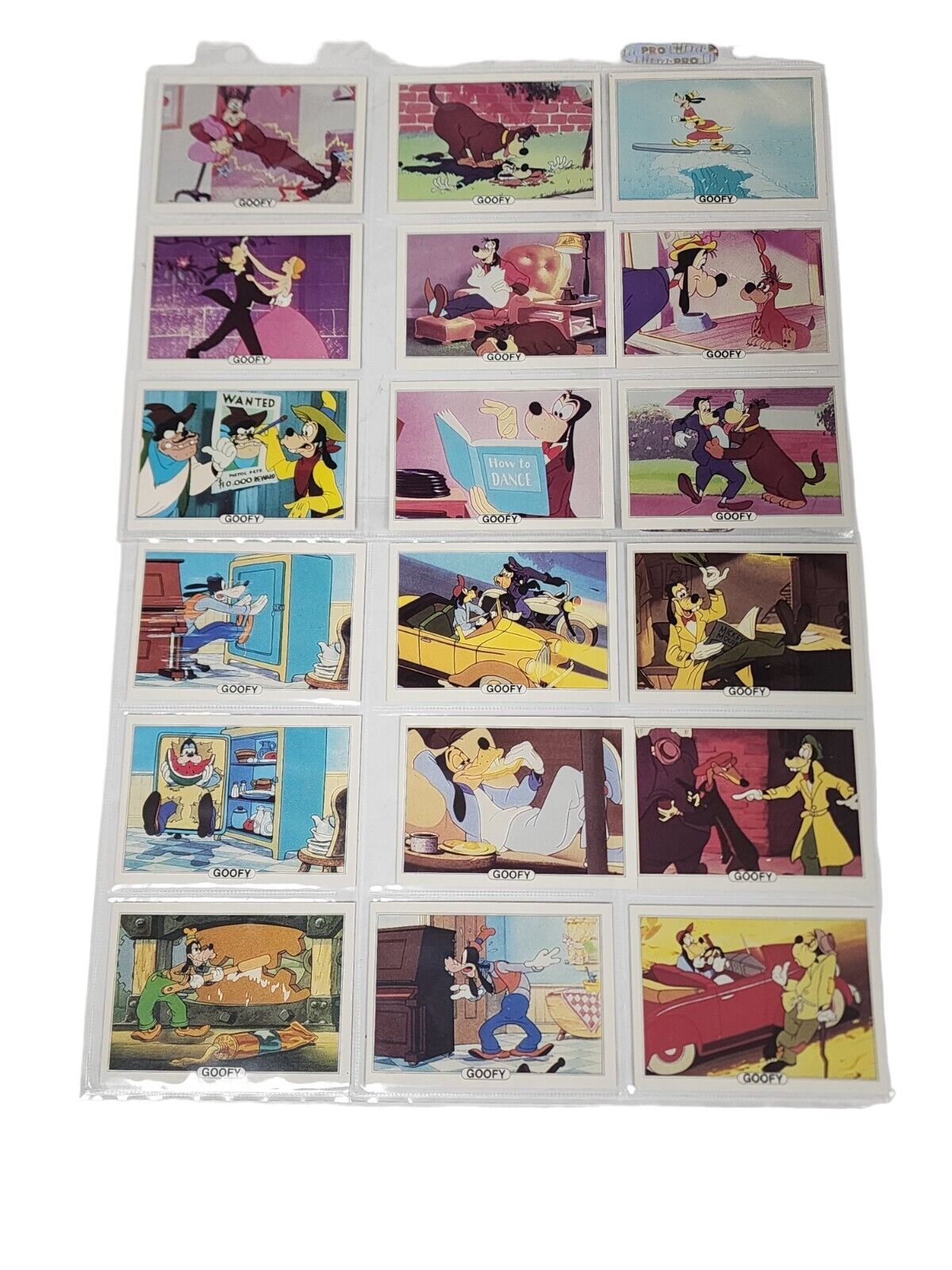 Disney Goofy Animated Movie Scene Trading Card Collectible Set Series A Set #4