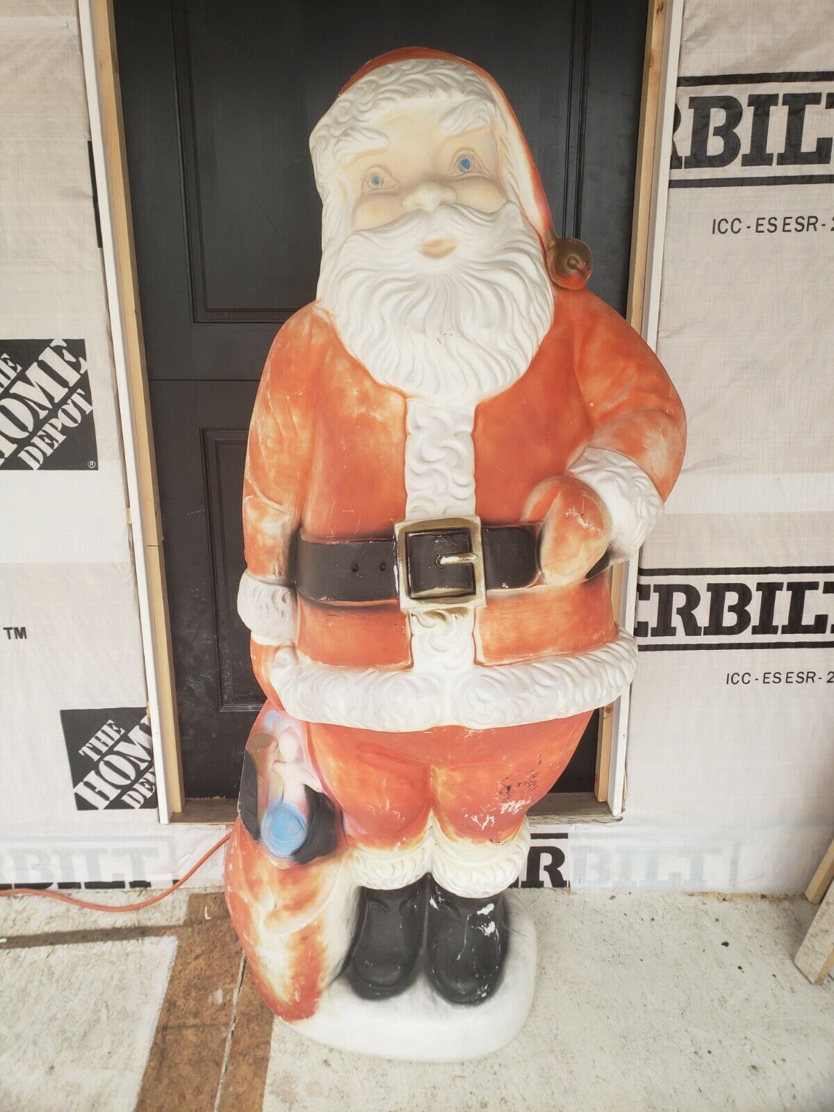 Vintage Christmas 1960s 60-inch Beco Blow Mold Santa Claus  Large Tall 