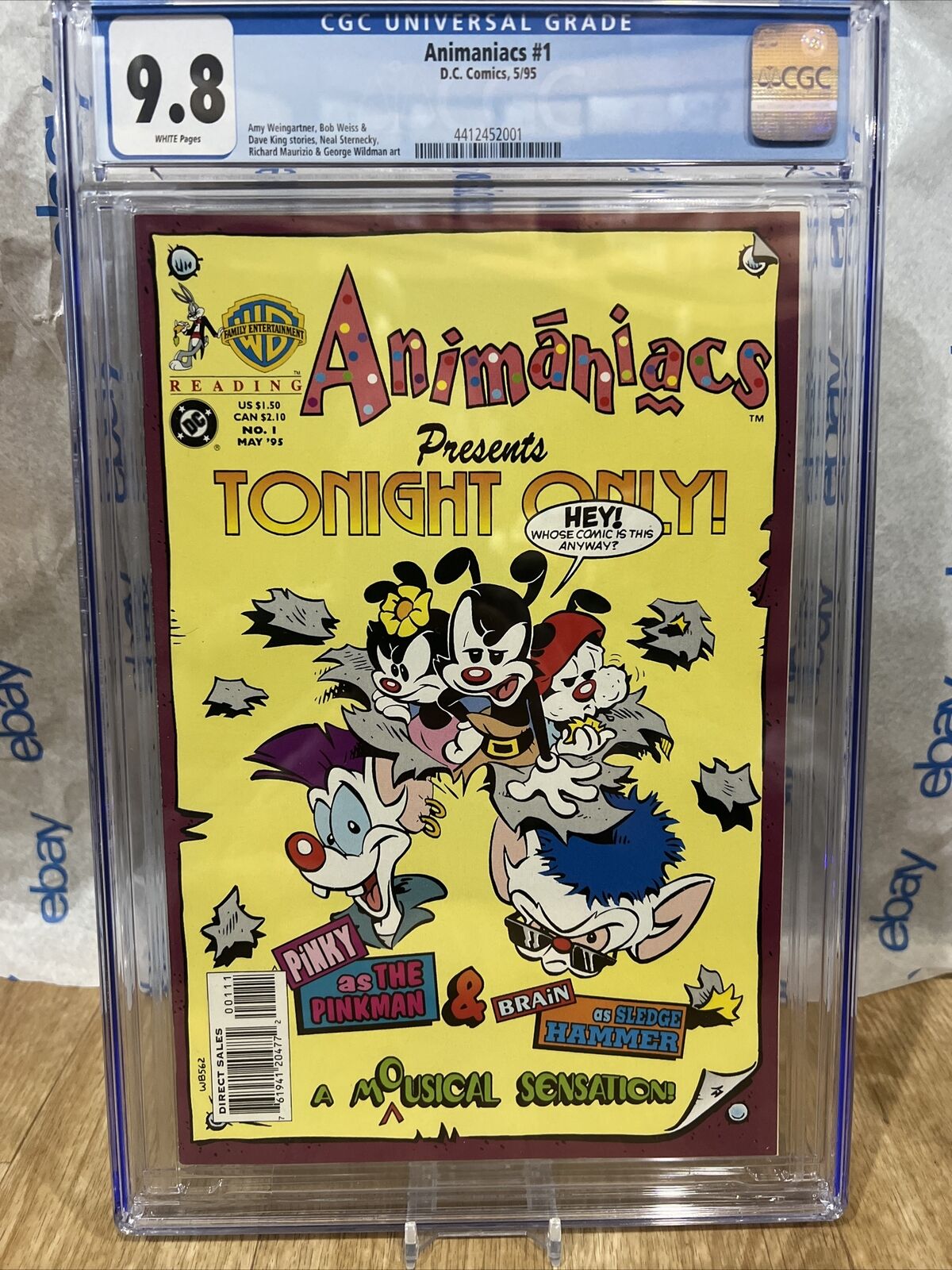 Animaniacs #1 CGC 9.8 1995 Graded Comic New slab Dc Comics Rare