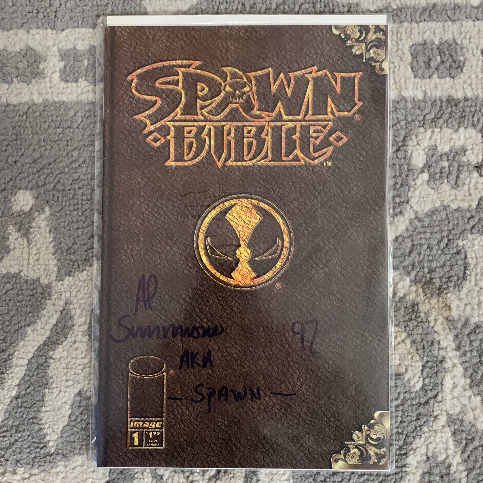 SPAWN BIBLE COMIC BOOK #1 SIGNED