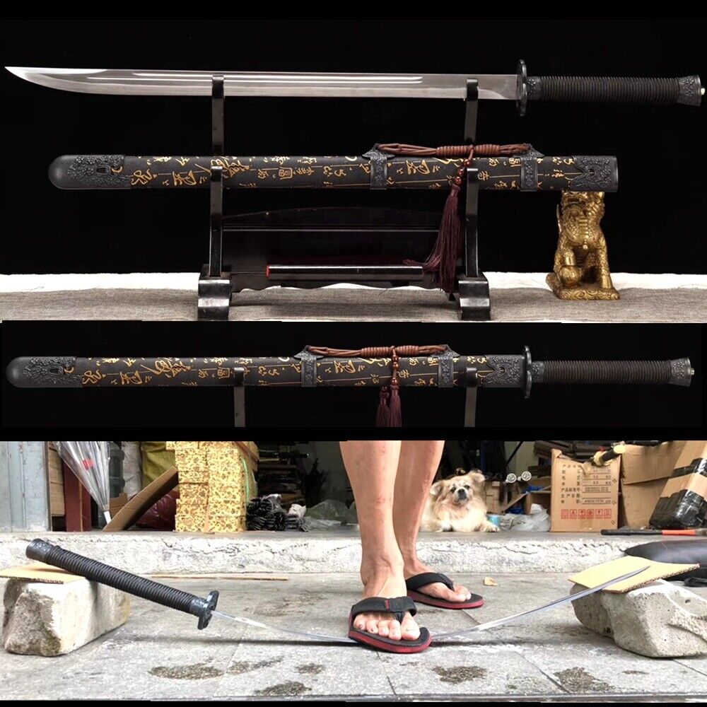 Yanling Qing Dao Sword Manganese Steel Sharp 雁翎刀 Chinese KUNGFU Saber Broadsword