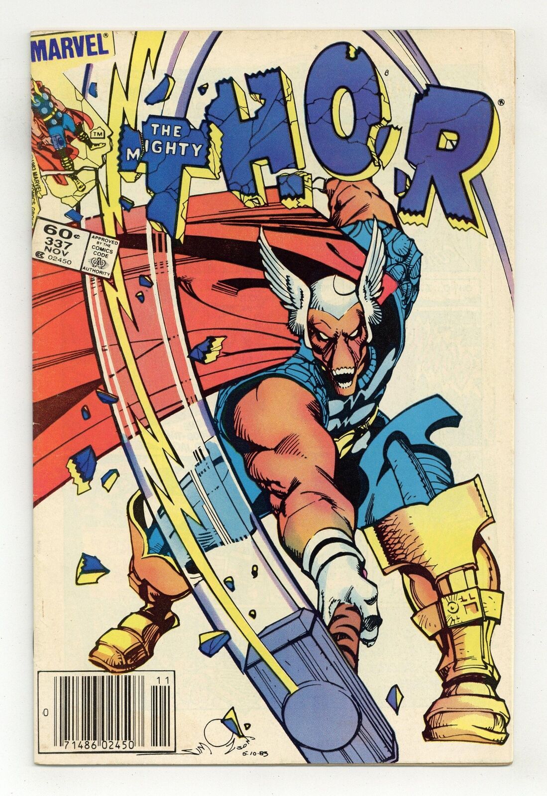 Thor #337N Newsstand Variant VG 4.0 1983 1st app. Beta Ray Bill
