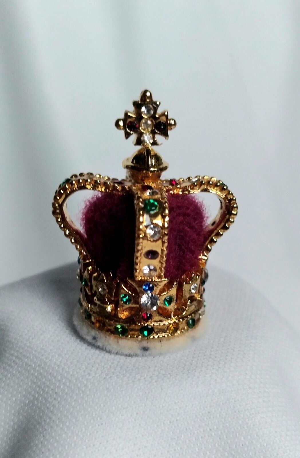 Vintage St. Edward\'s Crown Miniature Replica Jewel Royal House Collection In Box
