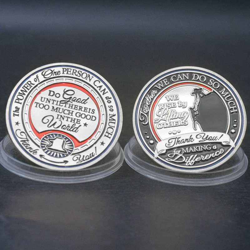 1pc Thank You Gift challenge coin · Power of One · Make a Difference