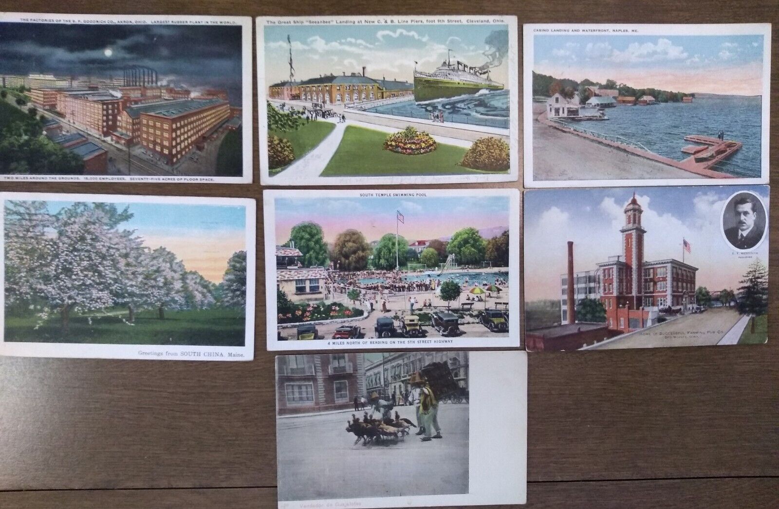 lot 1 cent travel postcards lot 7 vintage post cards