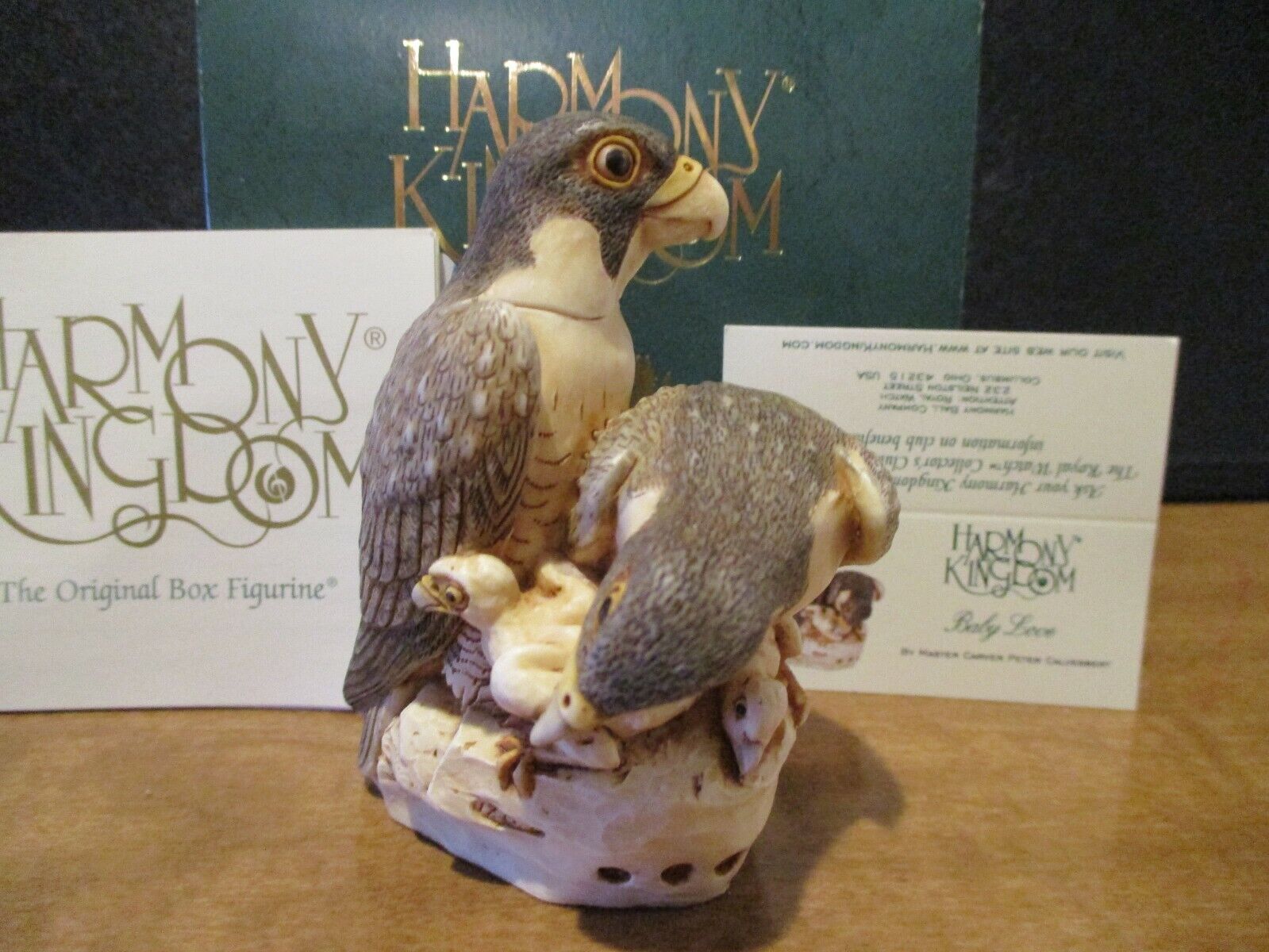 Harmony Kingdom Baby Love Peregrine Falcons UK Made Box Figurine FE 500 RARE