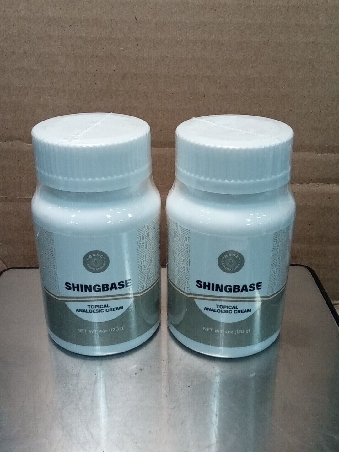 2 Pack Base Laboratories, Shingbase, Topical Analgesic Cream, 4oz. 441bp