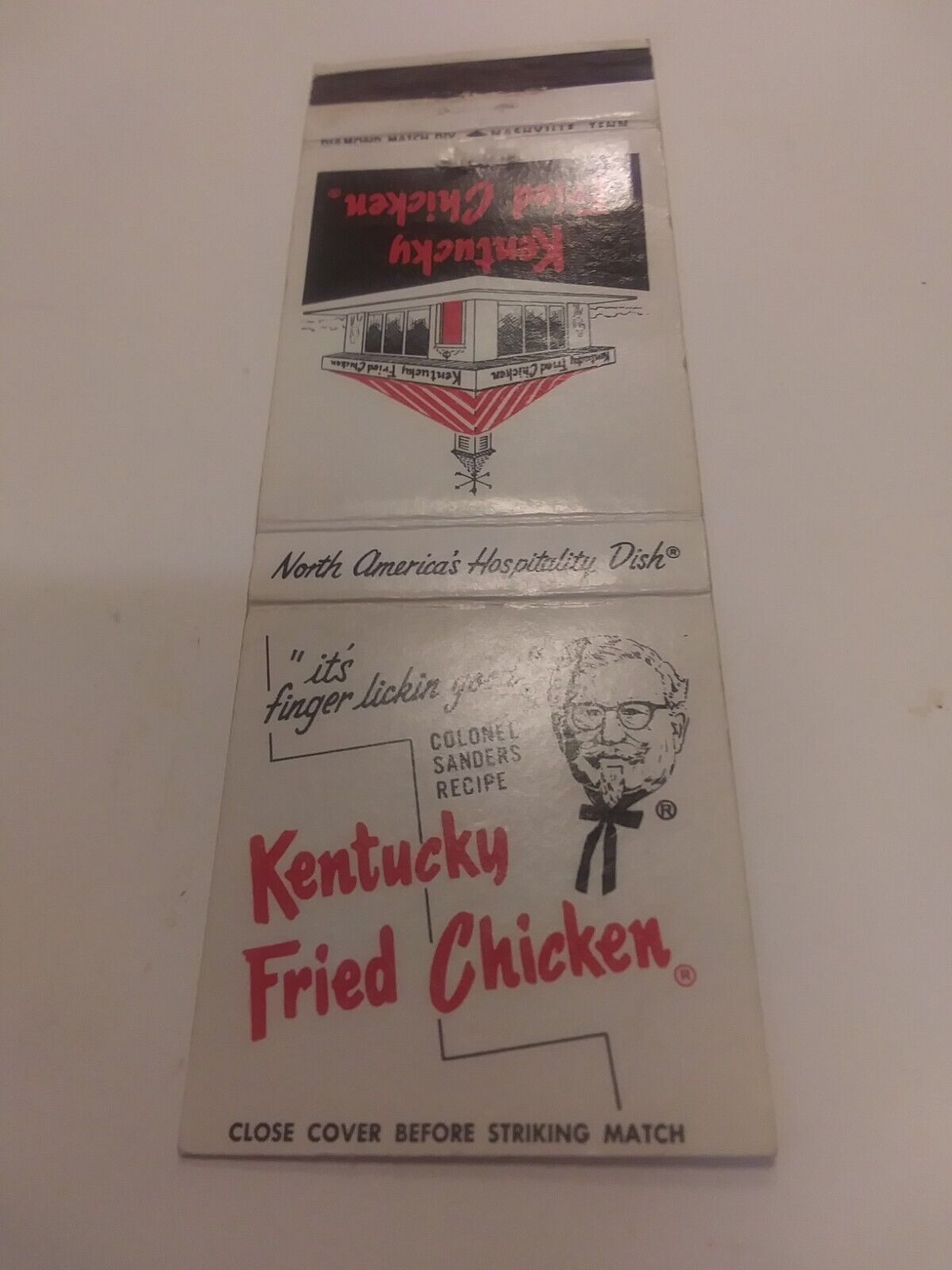Vintage Kentucky Fried Chicken Colonel Sanders Matchbook