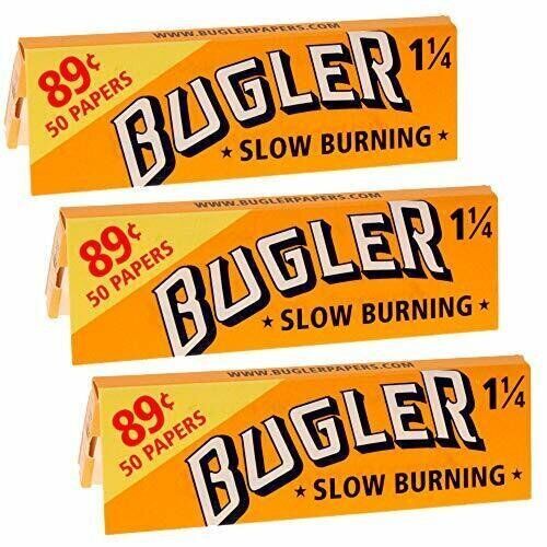 Bugler Orange Slow Burning Papers 1 1/4 (78mm) - 3 Pack