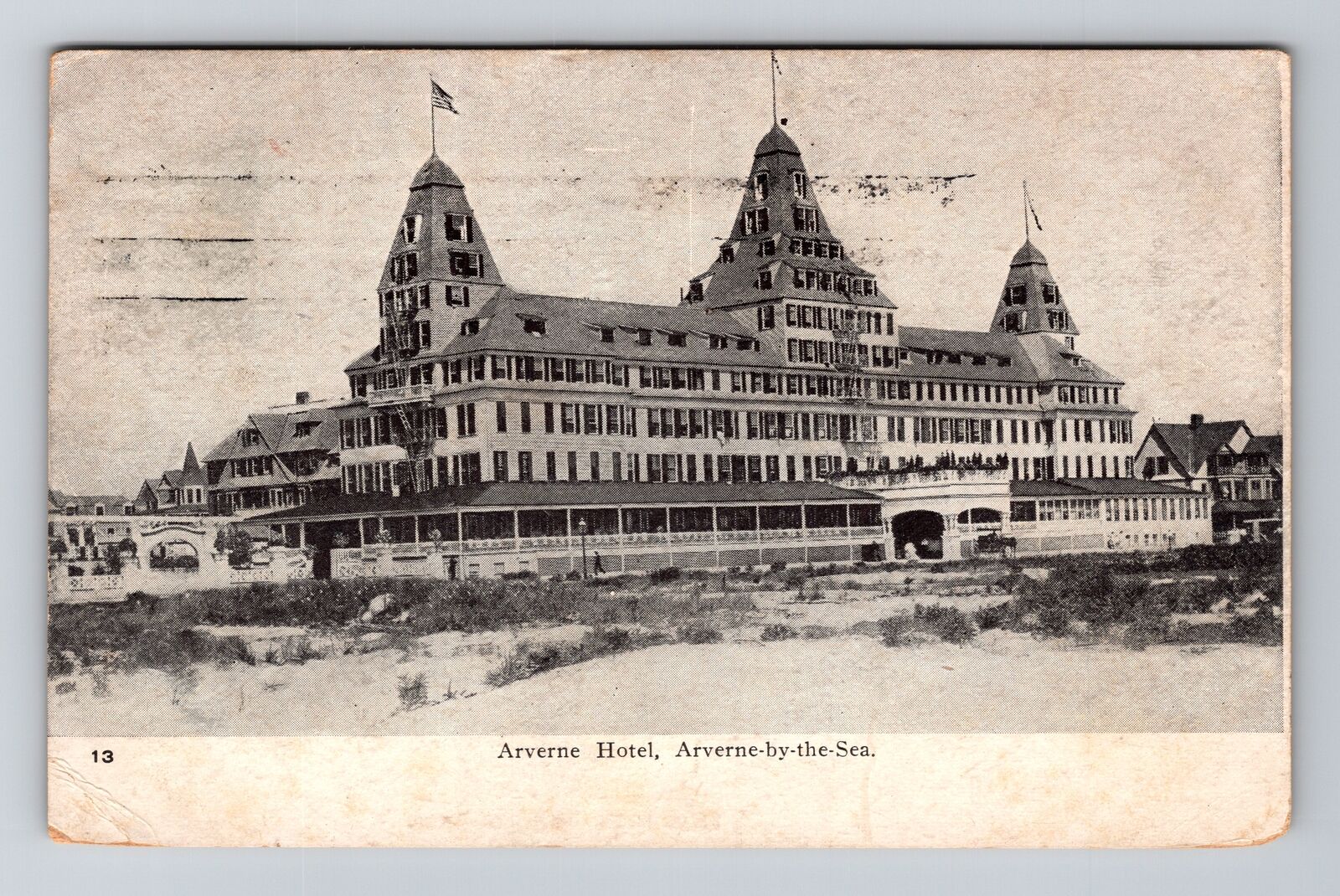 Queens NY-New York, Rockaway Beach -Arverne Hotel, Vintage c1910 Postcard
