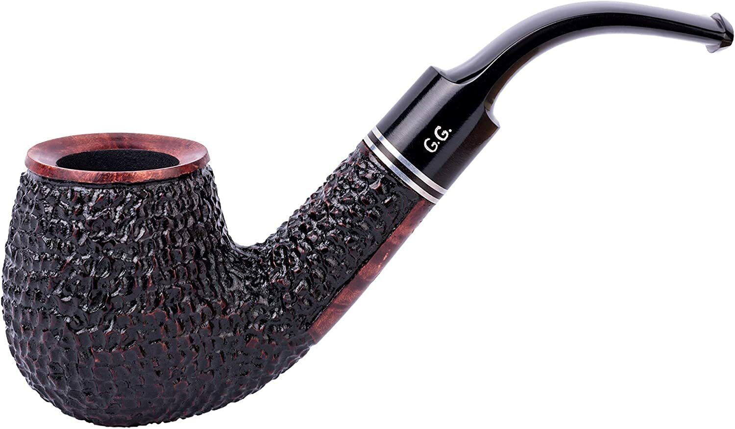 Briar Tobacco Smoking pipe - HOLMES - Hand Made (9mm filter) (Holmes, Rust)