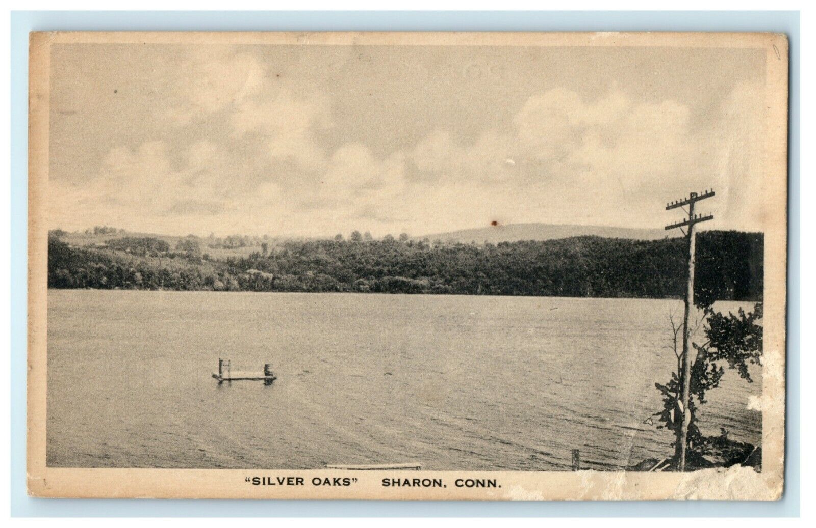 c1915 Silver Oaks Sharon Connecticut CT Unposted Antique Albertype Postcard
