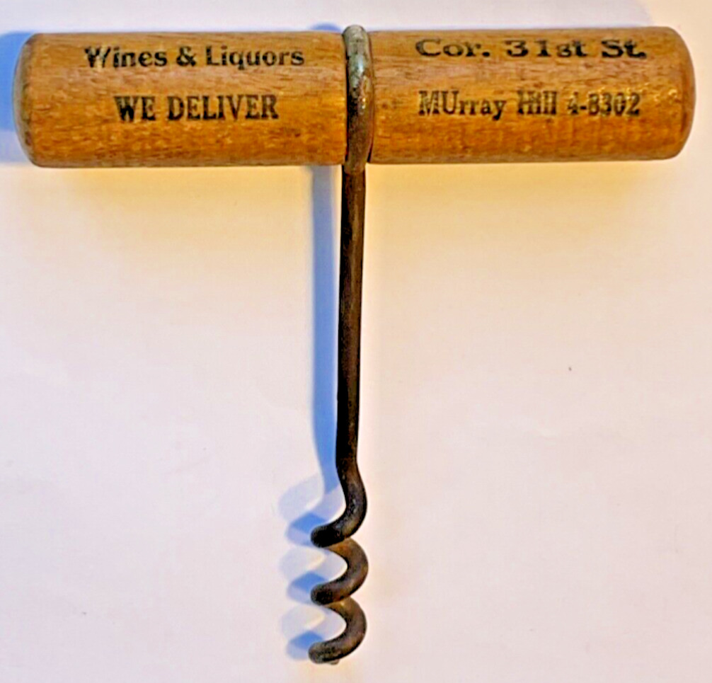 Antique Louis Shifrin Advertising Corkscrew Opener Beer Wine Alcohol Murray Hill