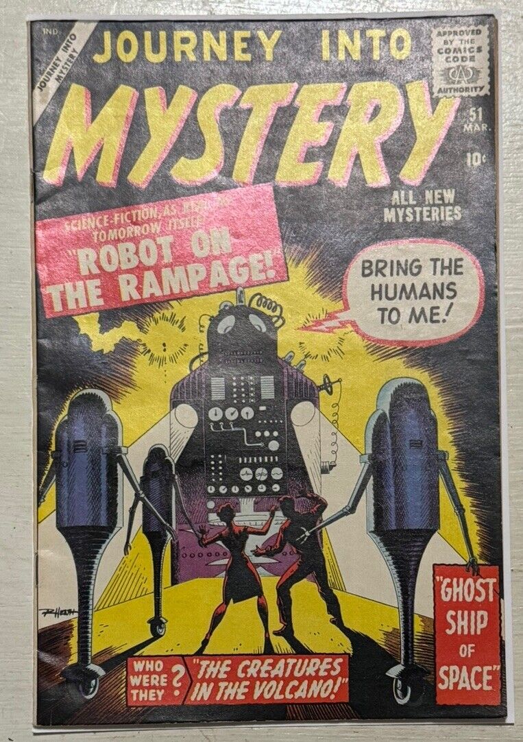Journey Into Mystery #51  (1959 Atlas Comics) Russ Heath Robot Cover High Grade