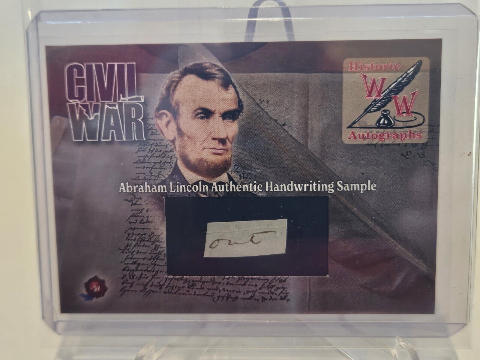 ABRAHAM LINCOLN Authentic Hand Writing Sample 2022 Historic Autographs Civil War