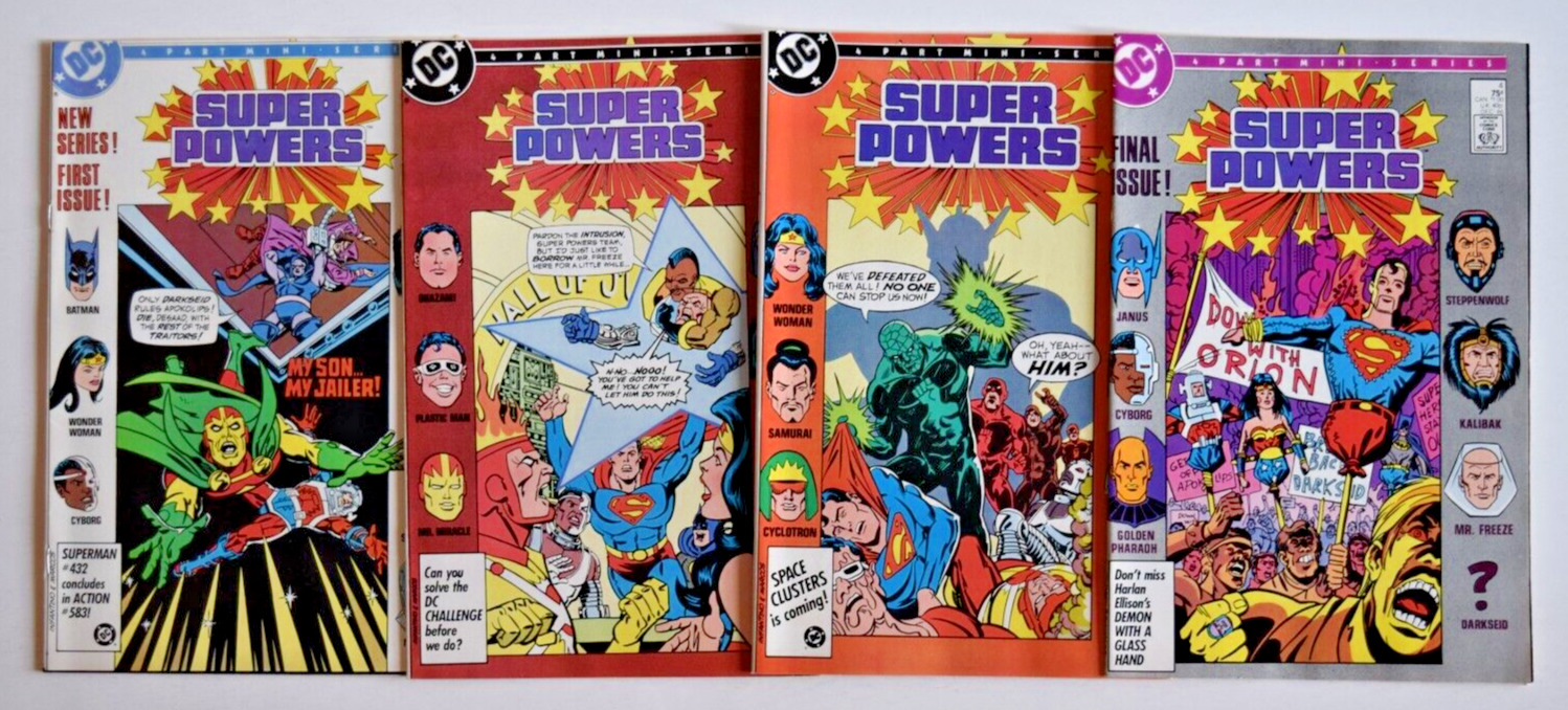 SUPER POWERS (1986) 4 ISSUE COMPLETE SET #1-4 DC COMICS