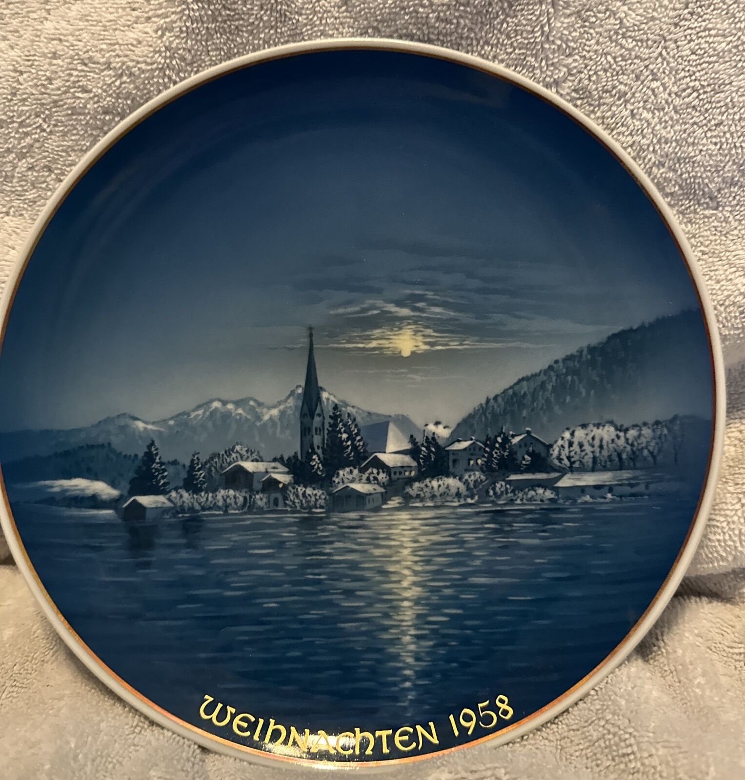 Rosenthal Weihnachten Weihnachtsabend 1958 Christmas Collector Plate