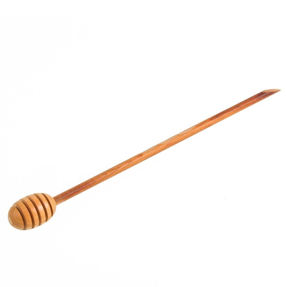 Natural Juniper Wood Honey Spoon - Wooden Honey Serving Tool 11.4\