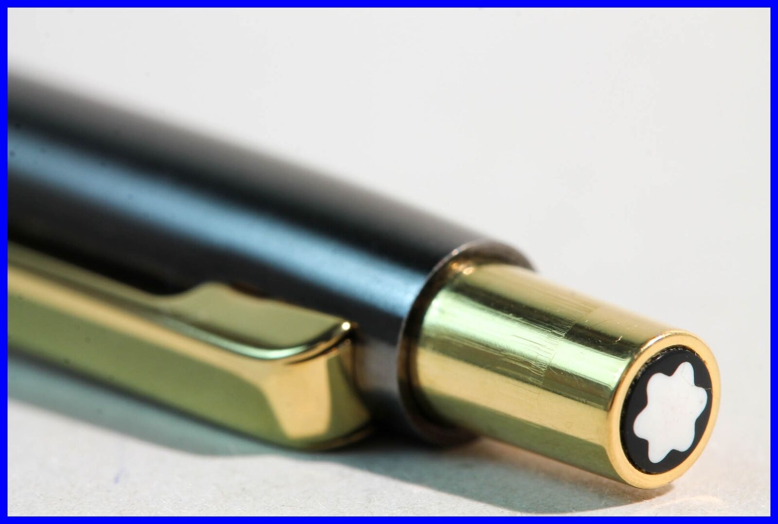 Triple Star Gun Steel & Gold finish Montblanc Ballpoint Pen, perfect condition