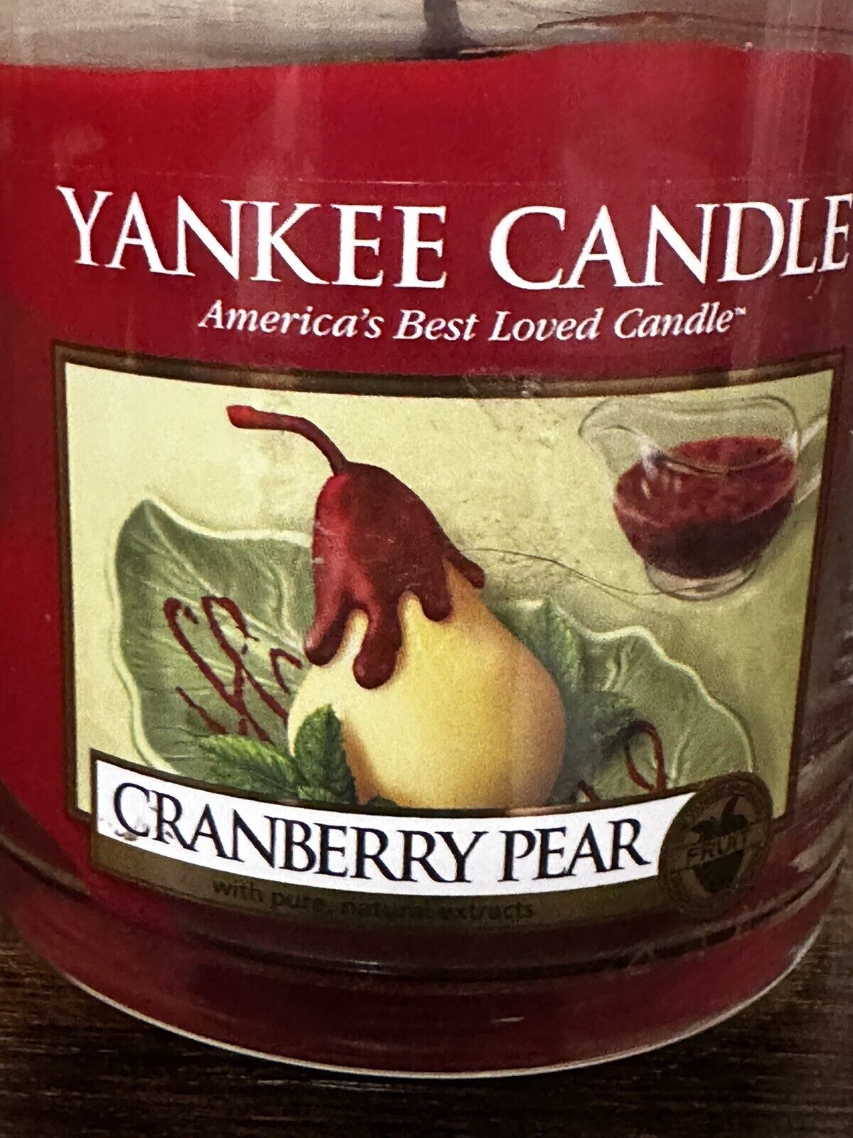 Yankee Candle Cranberry Pear - Retired Scent / Rare~GREAT Fragrance  7 Oz Jar