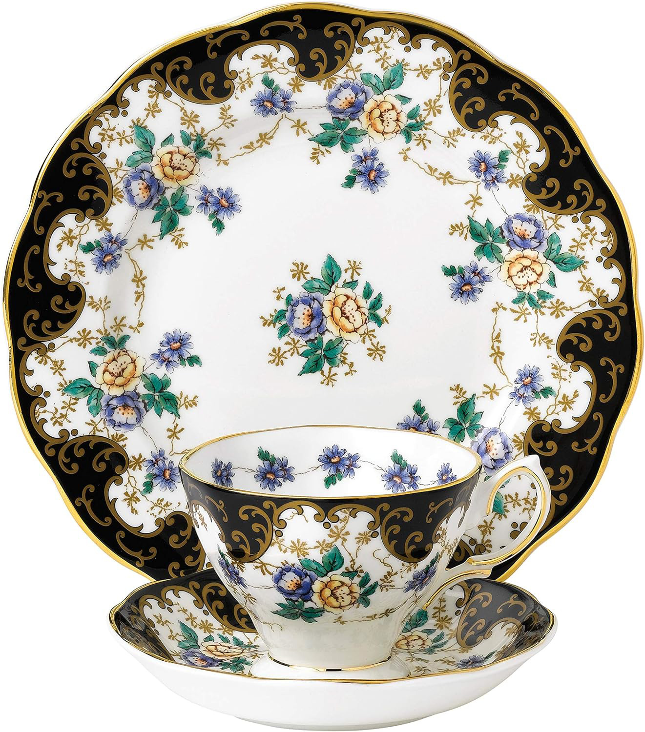 Royal Albert 100 Year Collection 1910 3-Piece Tea Set, 8, DUCHESS