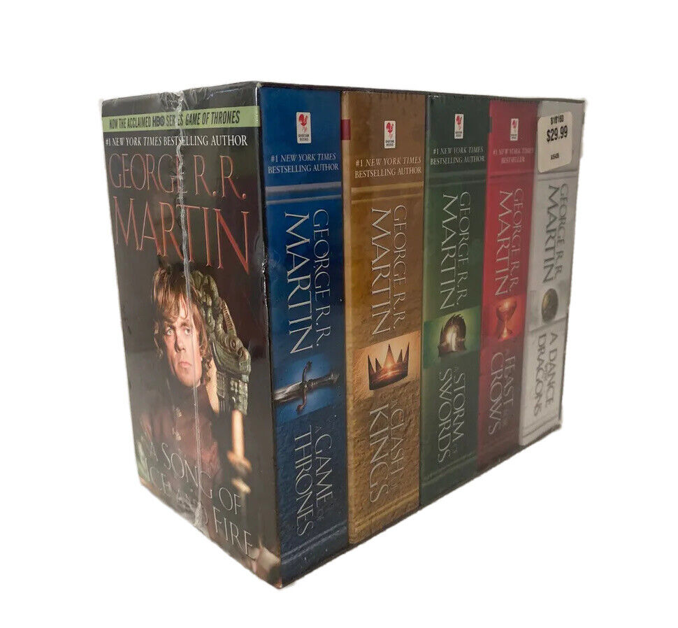 George R. R. Martin's A Game of Thrones 5 Books Set Song of Ice and Fire Sealed