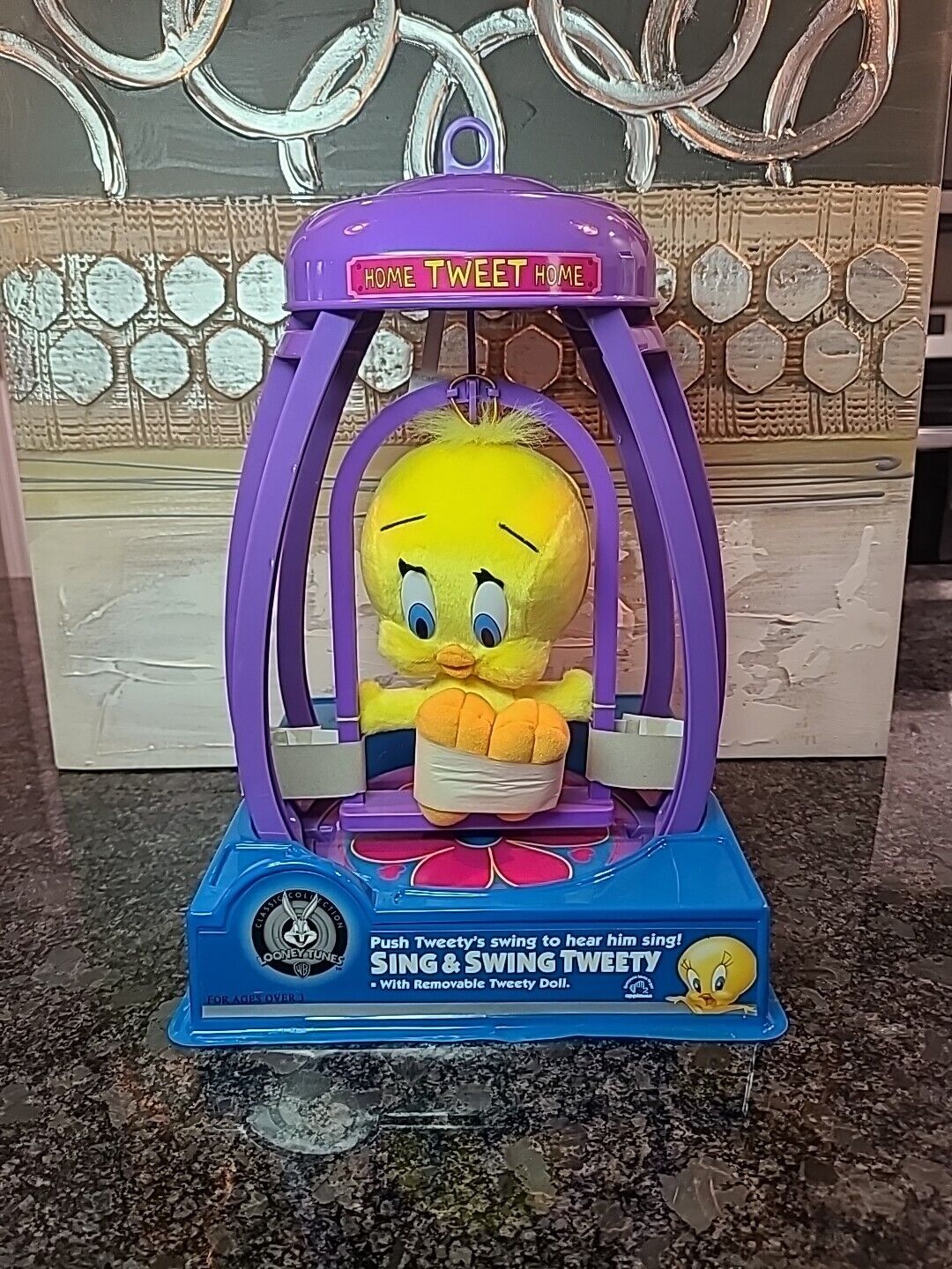 Rare NOS Vintage Applause Looney Tunes Sing And Swing Tweety W/ Removable Tweety