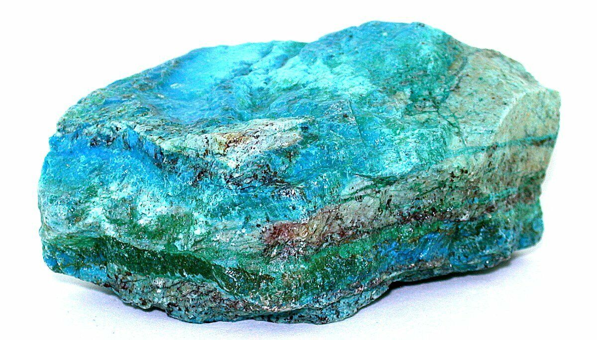592 Gram NATURAL Gem Silica Turquoise Malachite Banded In Quartz Cab Rough LPF2