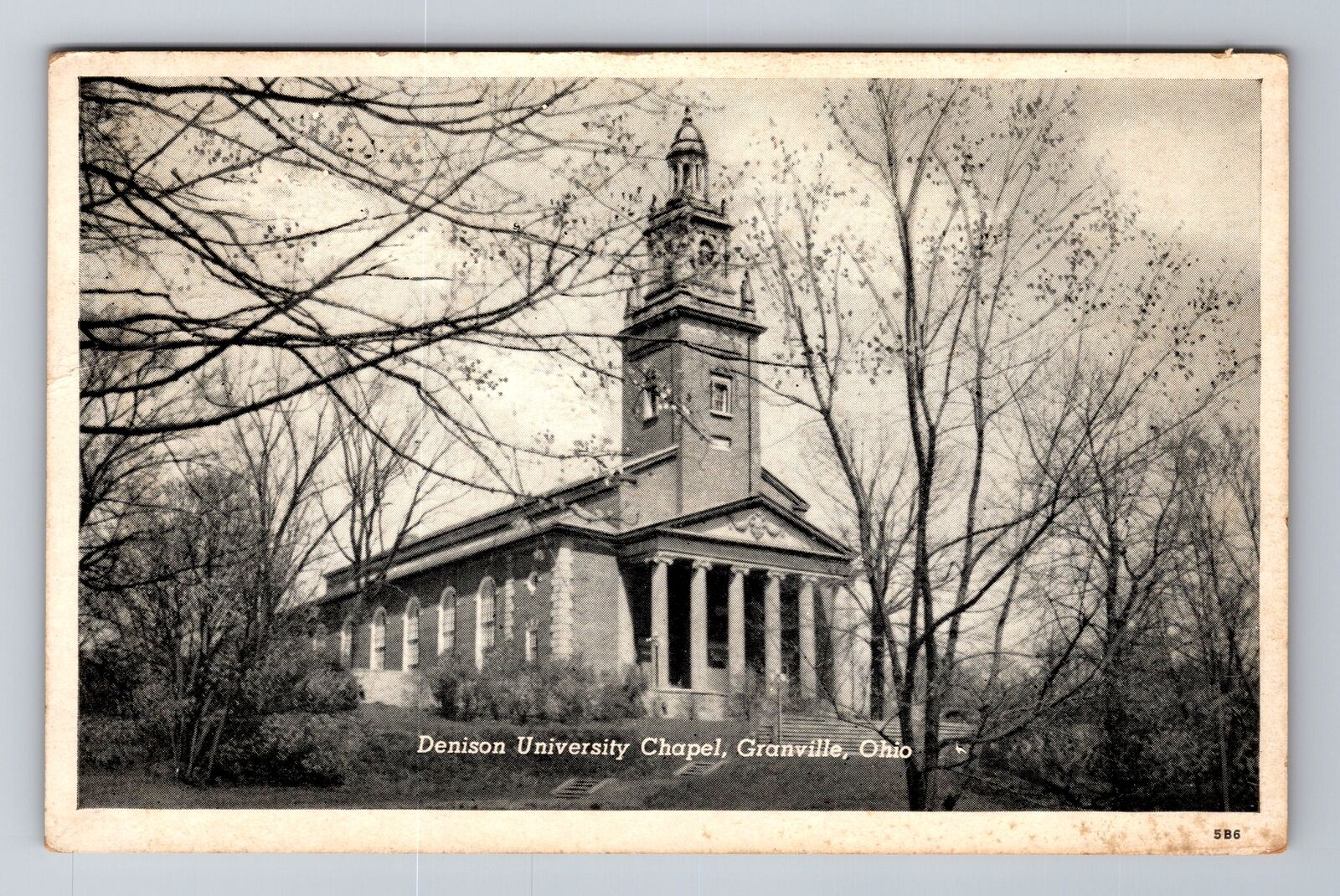 Granville OH-Ohio, Denison University Chapel, Antique Vintage Souvenir Postcard