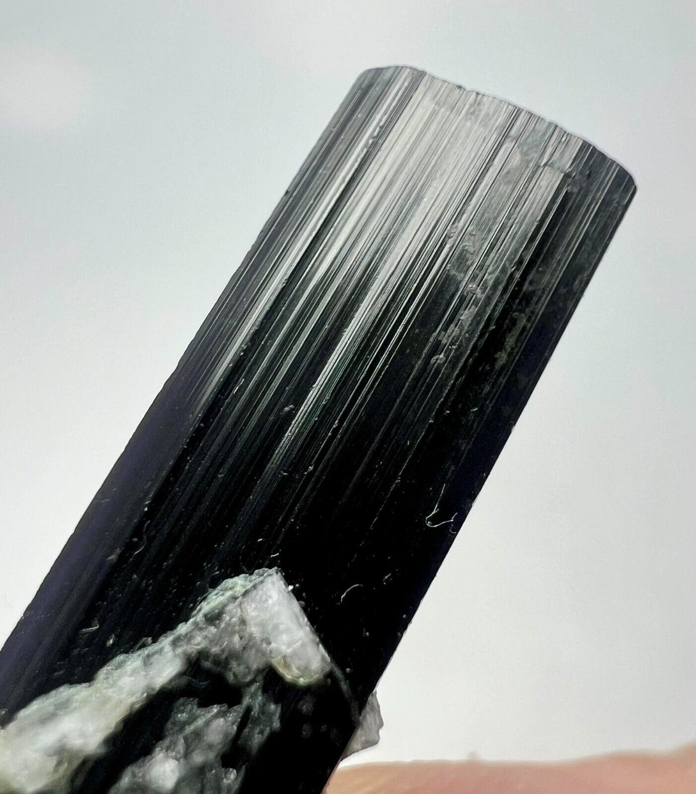 19 Carats Well Terminated Black Tourmaline Crystal On Matrix From Afghanistan