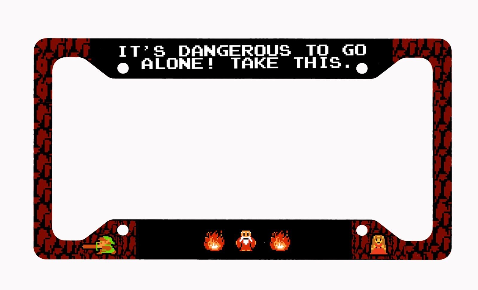 Zelda - Its Dangerous to Go Alone License Plate Frame - Link Hyrule