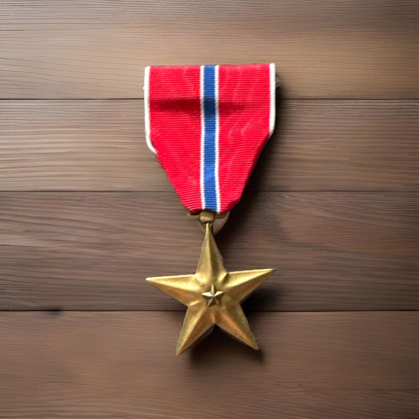 Vintage US Military Full Size Bronze Star Medal WW2 Era * circa 1940's
