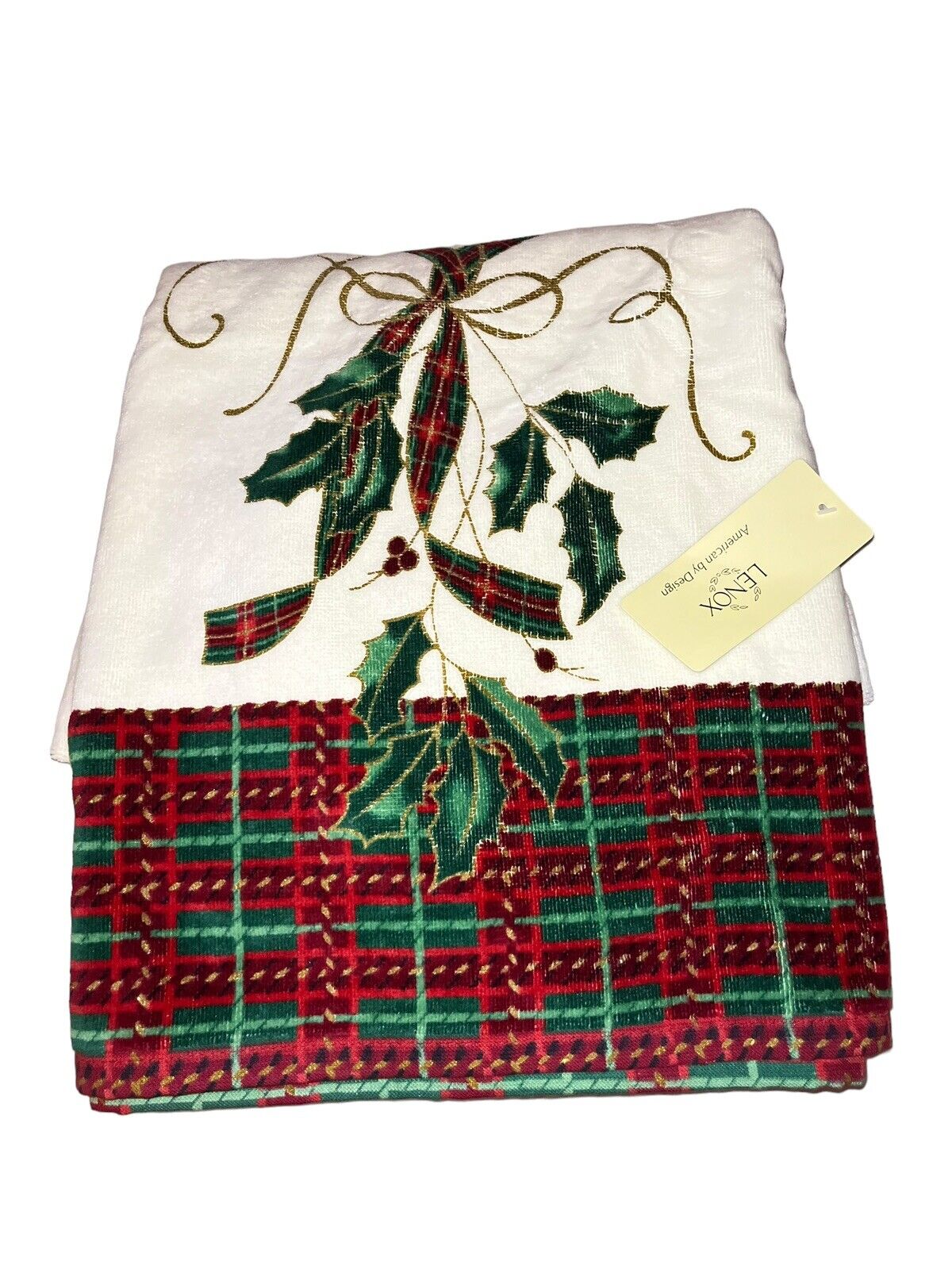 Lenox Holiday Nouveau Vtg Christmas Bath Towel size  27\