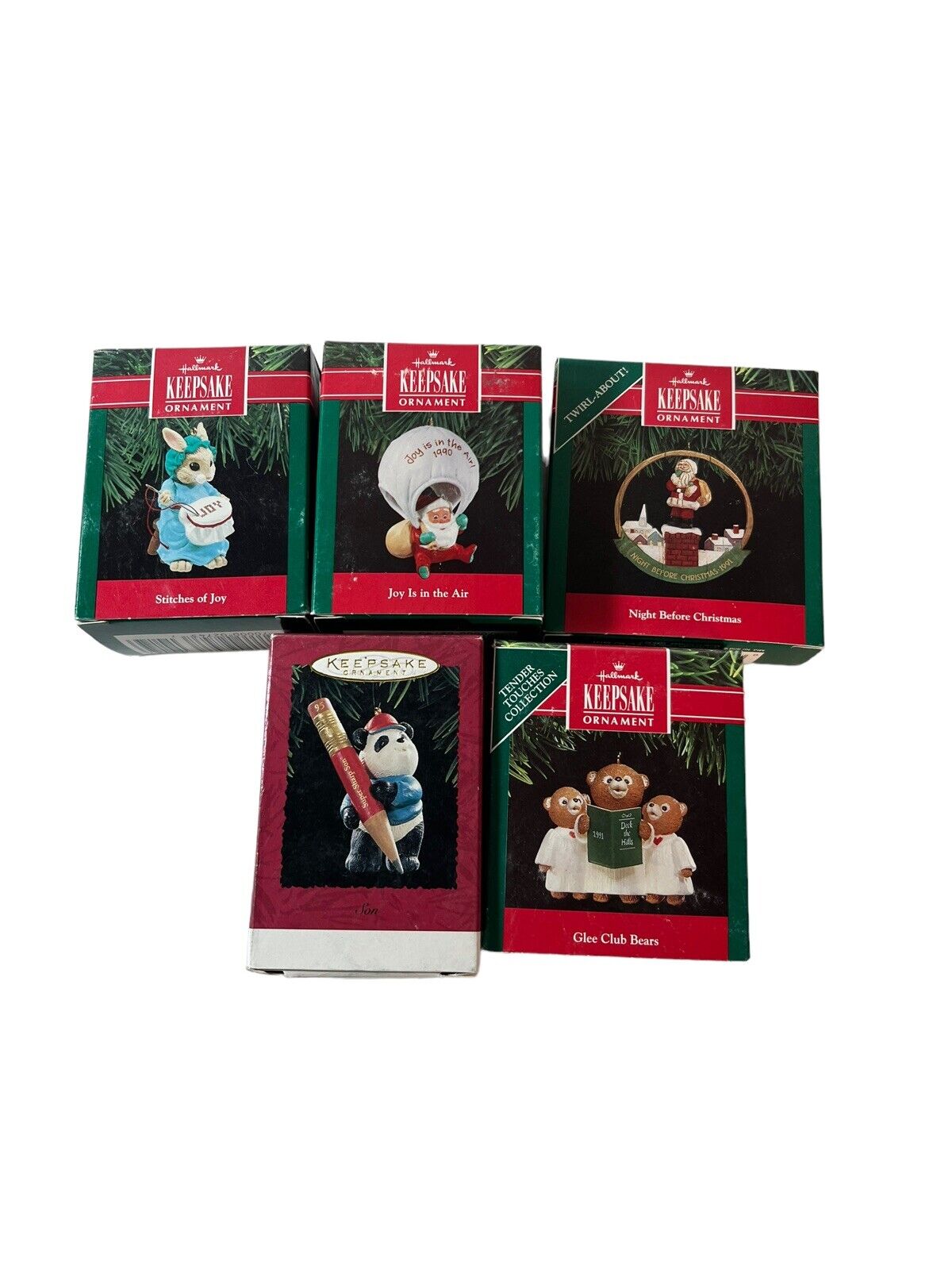 Hallmark Keepsake Vintage Christmas Ornament Lot Of 5 Holiday Collectors Series