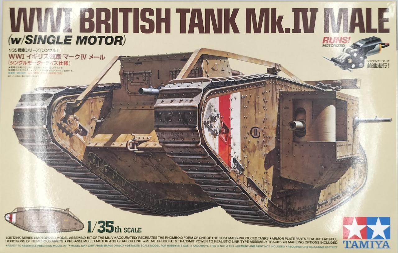 Tamiya Single Motorized Specification 1/35 Wwi British Tank Mark Iv Mail