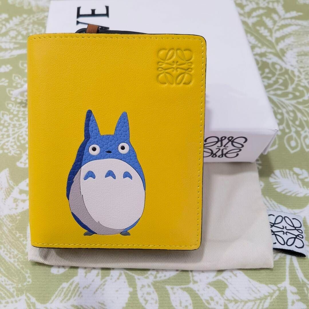 LOEWE x Totoro Collaboration Wallet Fusion of Style and Whimsy w/Store Bag Used