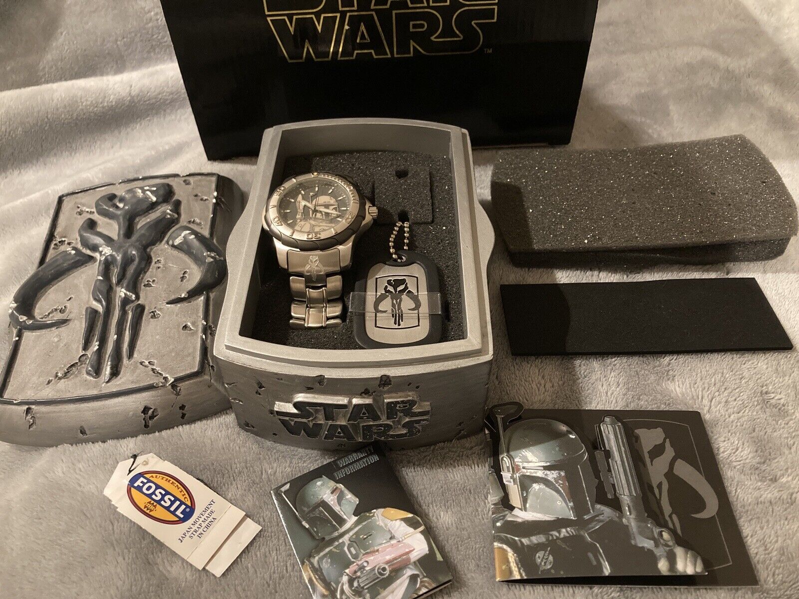 VERY RARE 2002 BEST Fossil Star Wars Watch, Limited Edition BOBA FETT 297/2000
