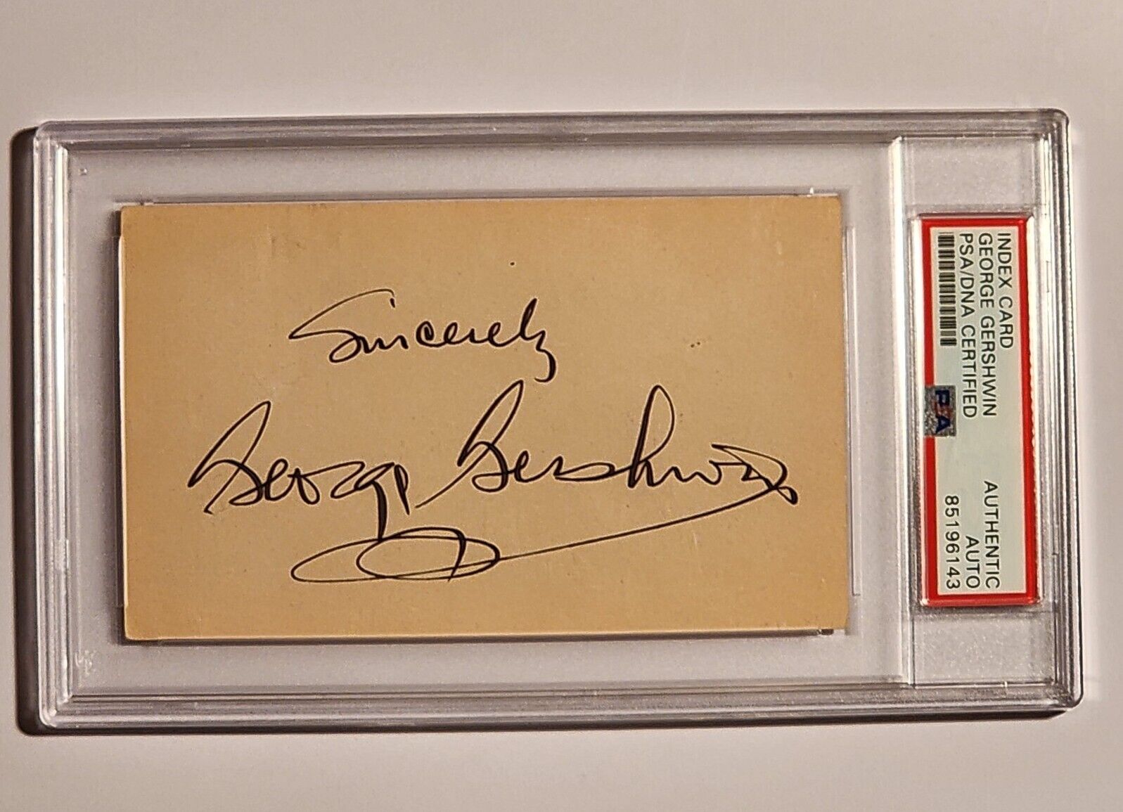 George Gershwin Signed PSA DNA Autograph Classical Composer Jazz Auto Cut COA