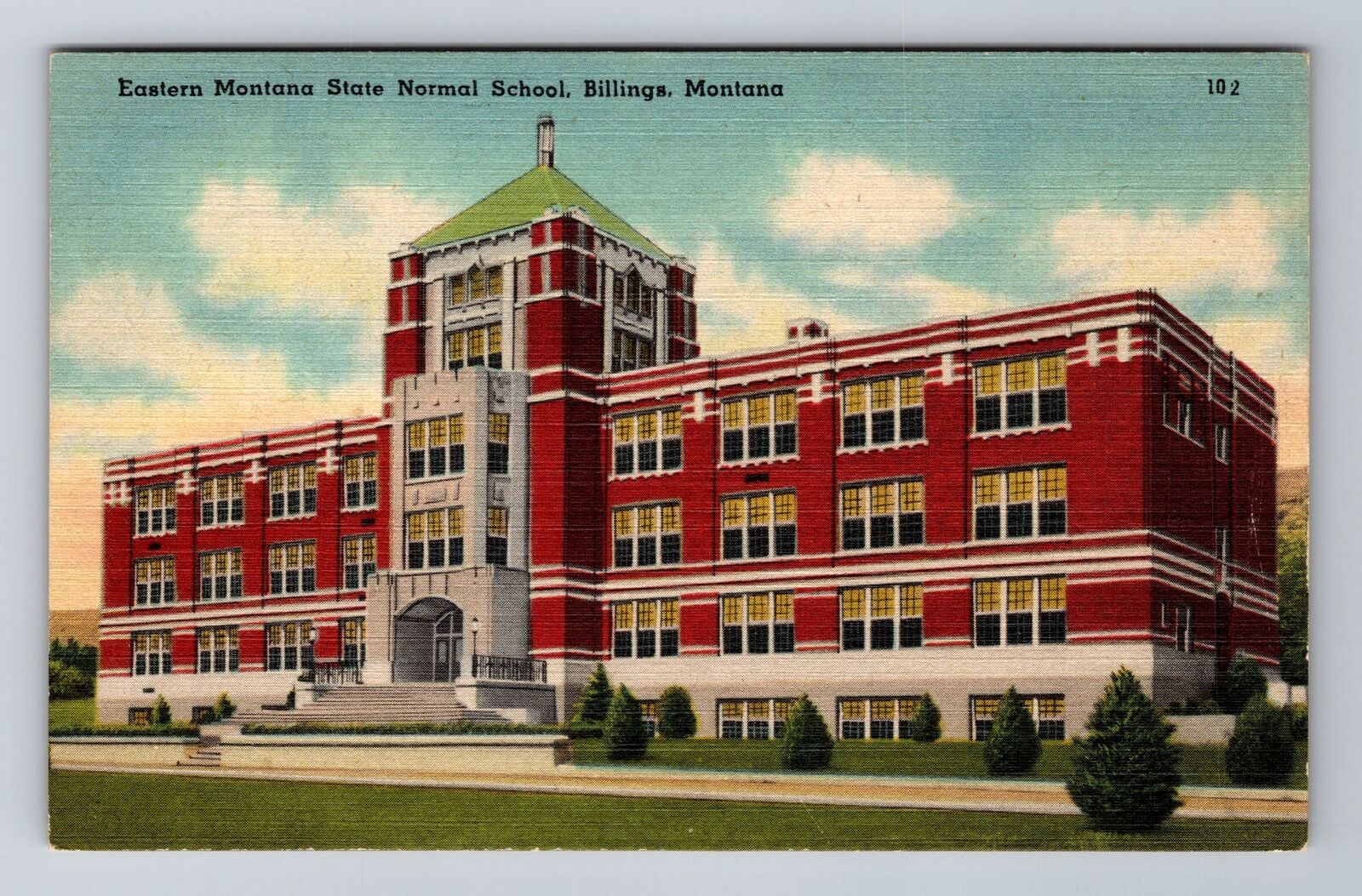 Billings MT-Montana, Eastern Montana St Normal School, Antique Vintage Postcard